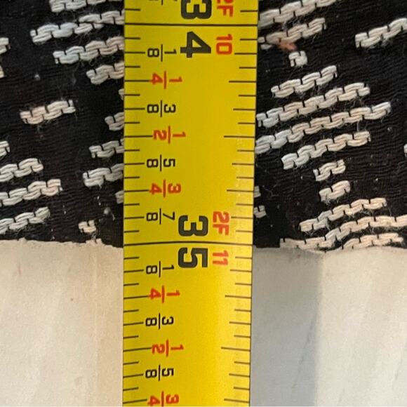 Anthropologie Maeve Black White Woven DollCore Swiftie Casual Dress Size 4 - Picture 13 of 13